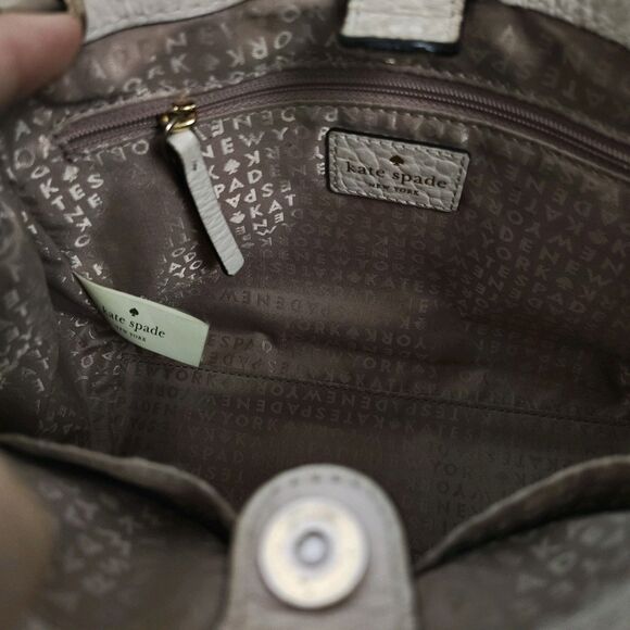 FLAWS Kate Spade Looloo Perri Lane Bubbles Crossbody Taupe Leather Bag - Picture 14 of 16